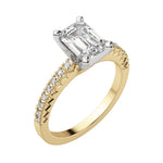 Load image into Gallery viewer, FATE EMERALD CUT MOISSANITE ENGAGEMENT RING