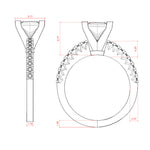 Load image into Gallery viewer, FATE PRINCESS CUT MOISSANITE ENGAGEMENT RING