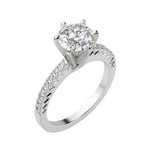 Load image into Gallery viewer, FATE ROUND CUT MOISSANITE ENGAGEMENT RING