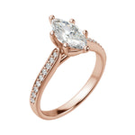 Load image into Gallery viewer, EDIT ACCENTED MARQUISE CUT MOISSANITE ENGAGEMENT RING