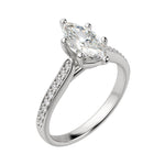Load image into Gallery viewer, EDIT ACCENTED MARQUISE CUT MOISSANITE ENGAGEMENT RING