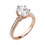 Load image into Gallery viewer, EDIT ACCENTED OVAL CUT MOISSANITE ENGAGEMENT RING