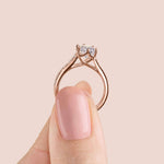 Load image into Gallery viewer, EDIT ACCENTED OVAL CUT MOISSANITE ENGAGEMENT RING