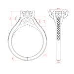 Load image into Gallery viewer, EDIT ACCENTED OVAL CUT MOISSANITE ENGAGEMENT RING