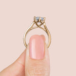 Load image into Gallery viewer, EDIT ACCENTED PEAR CUT MOISSANITE ENGAGEMENT RING