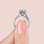 Load image into Gallery viewer, EDIT ACCENTED PEAR CUT MOISSANITE ENGAGEMENT RING