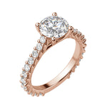 Load image into Gallery viewer, WREN ROUND CUT MOISSANITE ENGAGEMENT RING