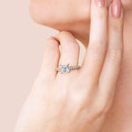 Load image into Gallery viewer, MAUD PRINCESS CUT MOISSANITE ENGAGEMENT RING