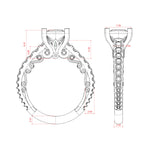 Load image into Gallery viewer, MAUD PRINCESS CUT MOISSANITE ENGAGEMENT RING