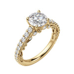 Load image into Gallery viewer, MAUD ROUND CUT MOISSANITE ENGAGEMENT RING