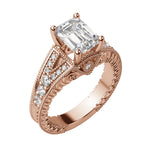 Load image into Gallery viewer, LUXE EMERALD CUT MOISSANITE ENGAGEMENT RING
