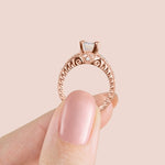 Load image into Gallery viewer, LUXE EMERALD CUT MOISSANITE ENGAGEMENT RING
