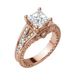 Load image into Gallery viewer, LUXE PRINCESS CUT MOISSANITE ENGAGEMENT RING