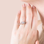 Load image into Gallery viewer, LUXE PRINCESS CUT MOISSANITE ENGAGEMENT RING