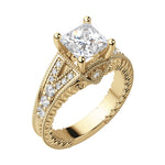 Load image into Gallery viewer, LUXE PRINCESS CUT MOISSANITE ENGAGEMENT RING