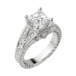 Load image into Gallery viewer, LUXE PRINCESS CUT MOISSANITE ENGAGEMENT RING