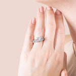 Load image into Gallery viewer, LUXE PRINCESS CUT MOISSANITE ENGAGEMENT RING