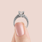 Load image into Gallery viewer, LUXE PRINCESS CUT MOISSANITE ENGAGEMENT RING