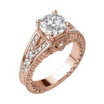 Load image into Gallery viewer, LUXE ROUND CUT MOISSANITE ENGAGEMENT RING