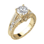 Load image into Gallery viewer, LUXE ROUND CUT MOISSANITE ENGAGEMENT RING