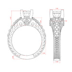 Load image into Gallery viewer, LUXE ROUND CUT MOISSANITE ENGAGEMENT RING