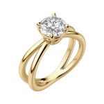 Load image into Gallery viewer, DEMI ROUND CUT MOISSANITE ENGAGEMENT RING