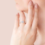 Load image into Gallery viewer, DEMI ROUND CUT MOISSANITE ENGAGEMENT RING