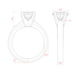 Load image into Gallery viewer, ISLE OVAL CUT MOISSANITE ENGAGEMENT RING