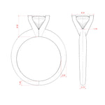Load image into Gallery viewer, ISLE PRINCESS CUT MOISSANITE ENGAGEMENT RING