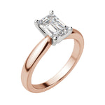 Load image into Gallery viewer, ISLE EMERALD CUT MOISSANITE MOISSANITE ENGAGEMENT RING