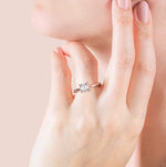 Load image into Gallery viewer, ISLE ASSCHER CUT MOISSANITE ENGAGEMENT RING