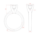 Load image into Gallery viewer, ISLE ASSCHER CUT MOISSANITE ENGAGEMENT RING