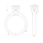 Load image into Gallery viewer, ISLE ROUND CUT MOISSANITE ENGAGEMENT RING