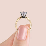 Load image into Gallery viewer, ISLE 6-PRONG ROUND CUT MOISSANITE ENGAGEMENT RING