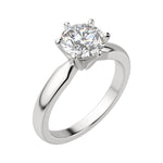 Load image into Gallery viewer, ISLE 6-PRONG ROUND CUT MOISSANITE ENGAGEMENT RING