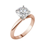 Load image into Gallery viewer, ISLE KNIFE-EDGE 4-PRONG ROUND CUT MOISSANITE ENGAGEMENT RING