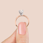 Load image into Gallery viewer, ISLE KNIFE-EDGE 4-PRONG ROUND CUT MOISSANITE ENGAGEMENT RING
