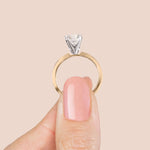 Load image into Gallery viewer, ISLE KNIFE-EDGE 4-PRONG ROUND CUT MOISSANITE ENGAGEMENT RING