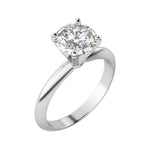 Load image into Gallery viewer, ISLE KNIFE-EDGE 4-PRONG ROUND CUT MOISSANITE ENGAGEMENT RING