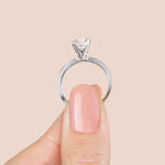 Load image into Gallery viewer, ISLE KNIFE-EDGE 4-PRONG ROUND CUT MOISSANITE ENGAGEMENT RING