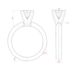 Load image into Gallery viewer, ISLE KNIFE-EDGE 4-PRONG ROUND CUT MOISSANITE ENGAGEMENT RING