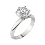 Load image into Gallery viewer, ISLE KNIFE-EDGE 6-PRONG ROUND CUT MOISSANITE ENGAGEMENT RING