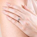 Load image into Gallery viewer, ISLE KNIFE-EDGE 6-PRONG ROUND CUT MOISSANITE ENGAGEMENT RING