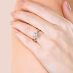 Load image into Gallery viewer, HERO PRINCESS CUT MOISSANITE ENGAGEMENT RING