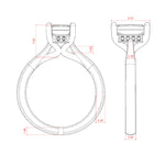 Load image into Gallery viewer, HERO RADIANT CUT MOISSANITE ENGAGEMENT RING