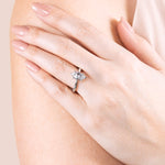 Load image into Gallery viewer, HARP MARQUISE CUT MOISSANITE ENGAGEMENT RING