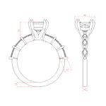 Load image into Gallery viewer, FREY ASSCHER CUT MOISSANITE ENGAGEMENT RING