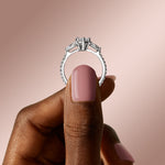 Load image into Gallery viewer, LILY ACCENTED MARQUISE CUT MOISSANITE ENGAGEMENT RING