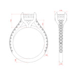 Load image into Gallery viewer, EDGY ACCENTED OVAL CUT MOISSANITE ENGAGEMENT RING
