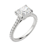 Load image into Gallery viewer, EDGY ACCENTED RADIANT CUT MOISSANITE ENGAGEMENT RING